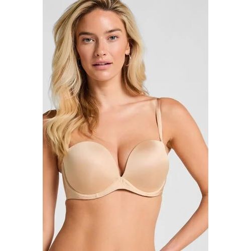 Hunkemöller Soutien-Gorge Maximiseur Préformé Sans Bretelles Beige