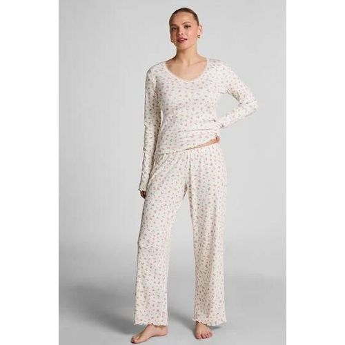 Hunkemöller Pantalon De Pyjama Côtelé Blanc