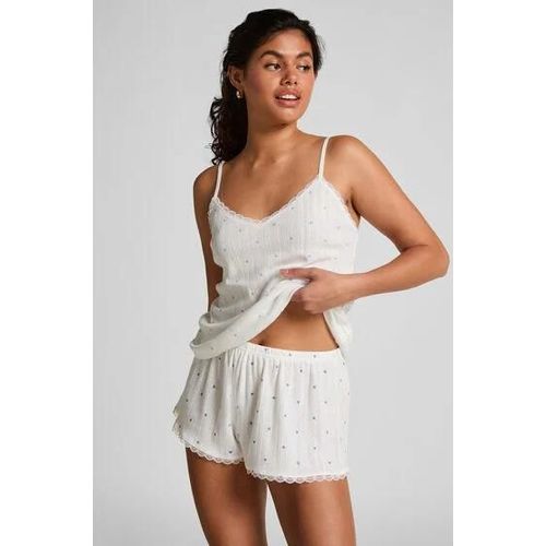 Hunkemöller Short De Pyjama Pointelle Bleu