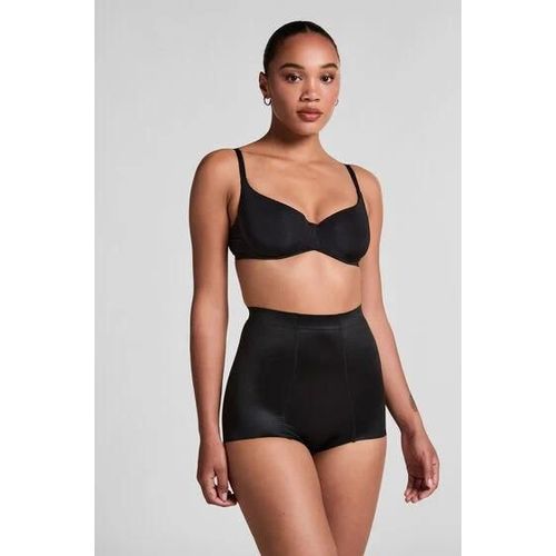 Hunkemöller Culotte Taille Haute Avec Gaine Sculptante En Dentelle Scuba Noir