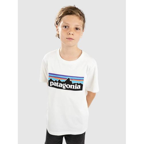 Patagonia P-6 Logo Kids T-Shirt Blanc
