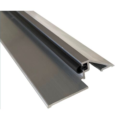 HOMEWELL - Seuil de porte PMR (Norme Handicap) aluminium avec joint et découpe d'angles (Brut, 930mm)