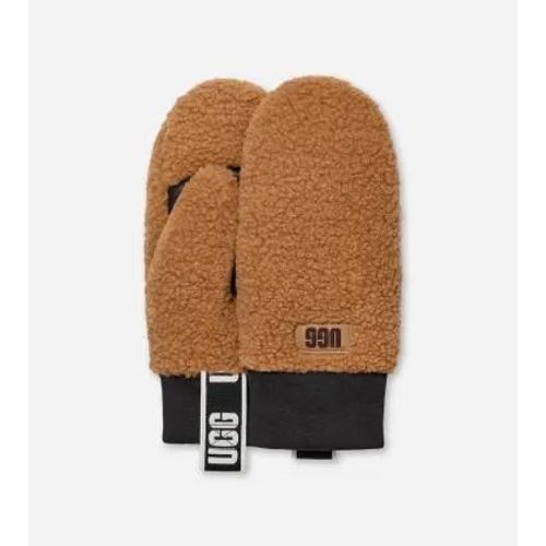 Moufle En Uggfluff Avec Ruban À Logo In Brown, Taille L/Xl, Fleece