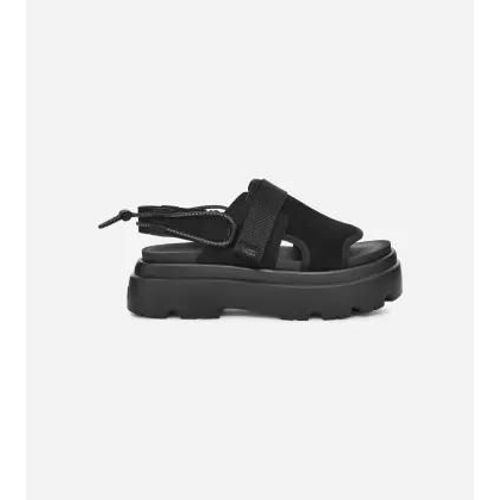 Sandale Ugg Cady Pour Femme | Ugg Ue In Black, Taille 38, Nubuck/Daim/Textile/Recycled Materials