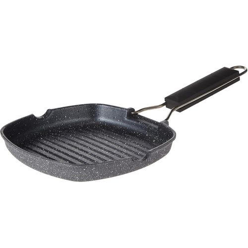 KYAOAYO-Wi758Baamnf Grill Carré Avec Manche Pliable Mythos, Aluminium, Gris