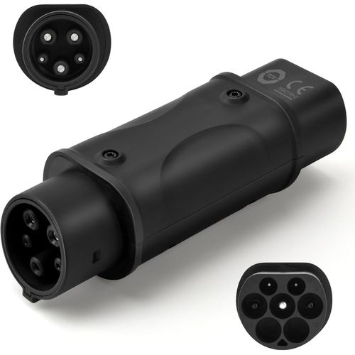 Adaptateur De Type 2 Vers Type 1, 32 A, 250 V, Type 2 Ev, Câble De Charge Vers Type 1, Adaptateur De Charge Iec62196 Vers Sae J1772, Convertisseur Pour Véhicule Électrique