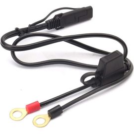 Câble De Charge De Batterie De Moto, Adaptateur De Câble D'extension Sae Anneau De Borne De Batterie De Moto Connecteur De Faisceau À Dégagement Rapide Avec Fusible 10a, 12 V-24 V