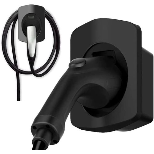 Support Mural De Type 2 Support Mural Pour Evse Iec 62196-2 Plug - In Chargeur De Voiture Électrique Boîte De Jonction De Câble De Charge (Noir)