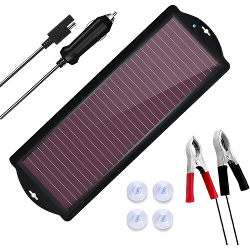 Chargeur De Batterie Solaire 2,5 W 12 V Pour Voiture, Moto, Bateau, Vtt, Caravane, Remorque, Sports Électriques, Motoneige, Etc