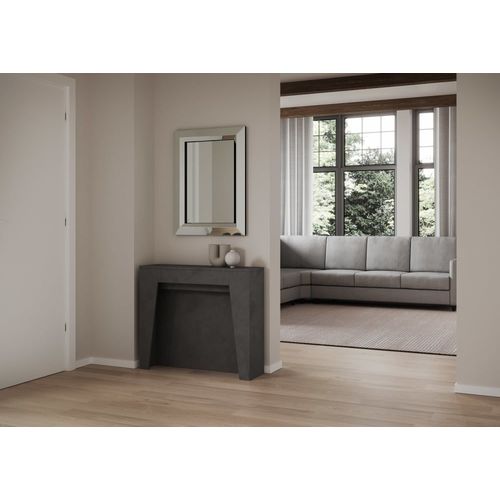 Console Extensible 90x25/211 Cm Effet Bois Anthracite