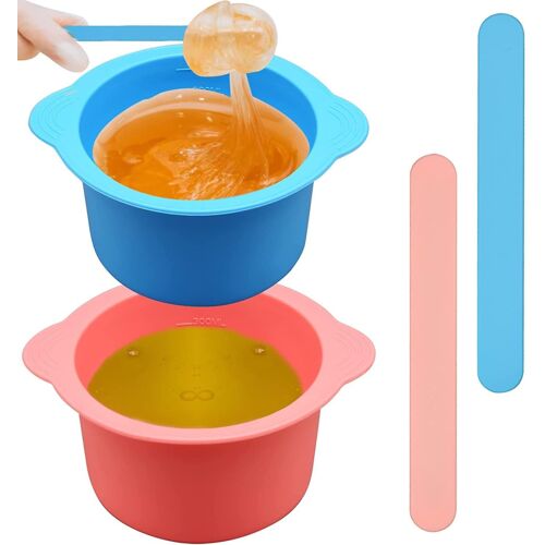 2 Pièces Pot De Chauffe-Cire Remplaçable Pot En Silicone Amovible Bol D'épilation À La Cire Pour Machine D'epilation Cheveux Accessoire D'épilation À La Maison