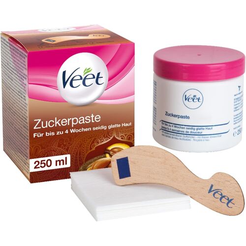 Pure Pâte À Sucre Parfumée À La Fleur De Vanille - Pâte De Sucre Pour L'épilation Du Corps Et Du Visage - 1 X 250 Ml Avec Spatule En Bois Et Bandes De Tissu