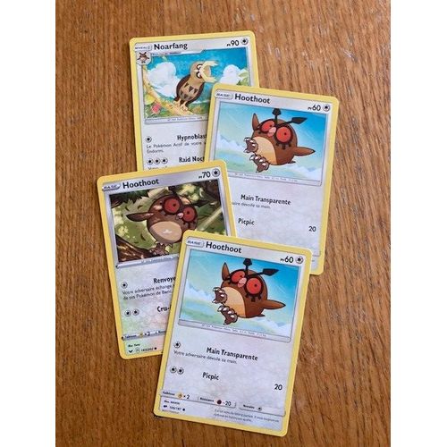 (2206) 3x Hoothoot + Noarfang (Pokemon)