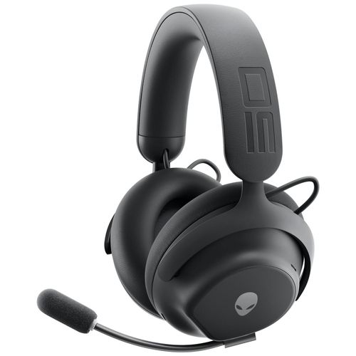 Alienware Pro Wireless Gaming Headset - Micro-casque - circum-aural - fréquence/Bluetooth radio de 2,4 GHz - sans fil, filaire - Suppresseur de bruit actif - USB - Dark Side of the Moon (Noir)