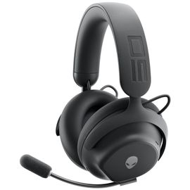 Alienware Pro Wireless Gaming Headset - Micro-casque - circum-aural - fréquence/Bluetooth radio de 2,4 GHz - sans fil, filaire - Suppresseur de bruit actif - USB - Dark Side of the Moon (Noir)