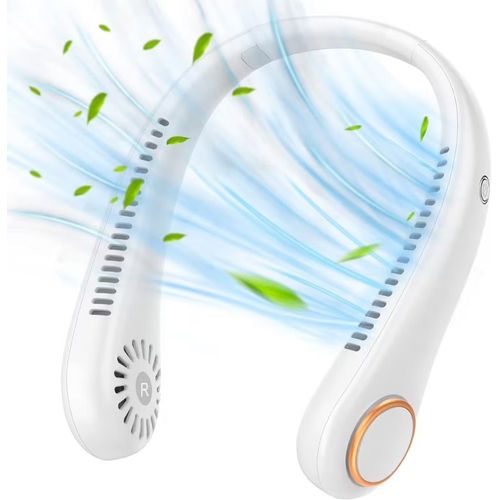 Ventilateur Portable, Ventilateur de Cou Portable Mini Ventilateur Cou Silencieux Mains Libres, Ventilateur Cou sans Feuilles Rglable 360, 3 Vitesses pour Les Activits Intrieures Extrieures -