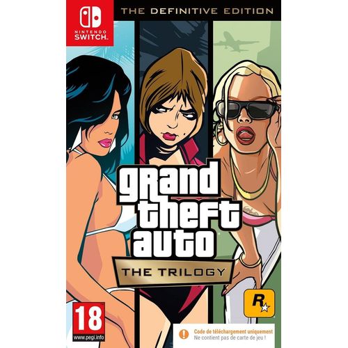 Grand Theft Auto : The Trilogy (Code In A Box) The Definitive Edition Switch