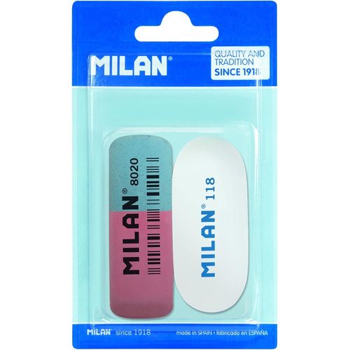 Blister 1 Gomme 8020 (Double Usage) + 1 Gomme Oval 118 (Caoutchouc Synthétique)