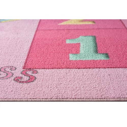 Tapis Parc Enfant Fille Princesse, Rose, 160 Cm Rond