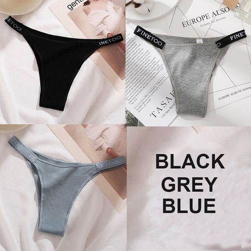 Culottes En Coton Pour Femmes,Sous-Vêtements Sexy Et Solides,3 Pièces/Ensemble