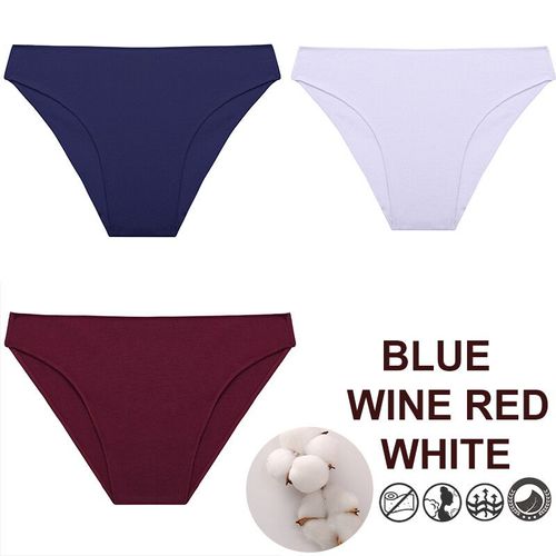 Finetoo-Culottes M-Xxl En Coton Pour Femmes,Sous-Vêtements Sexy Pour Femmes,Sous-Vêtements Pour Filles,7 Couleurs Unies,3 Pièces/Ensemble