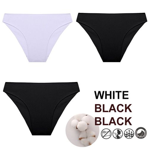 Finetoo-Culottes M-Xxl En Coton Pour Femmes,Sous-Vêtements Sexy Pour Femmes,Sous-Vêtements Pour Filles,7 Couleurs Unies,3 Pièces/Ensemble