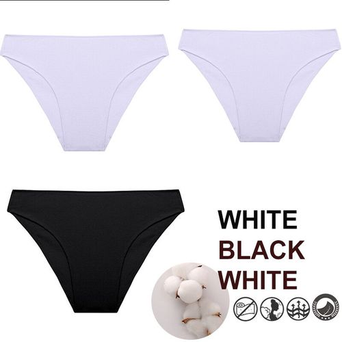 Finetoo-Culottes M-Xxl En Coton Pour Femmes,Sous-Vêtements Sexy Pour Femmes,Sous-Vêtements Pour Filles,7 Couleurs Unies,3 Pièces/Ensemble