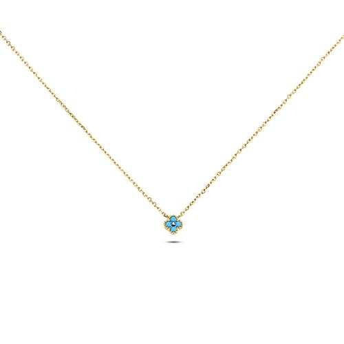 Collier Ras De Cou Agatha Beloves Doré Turquoise