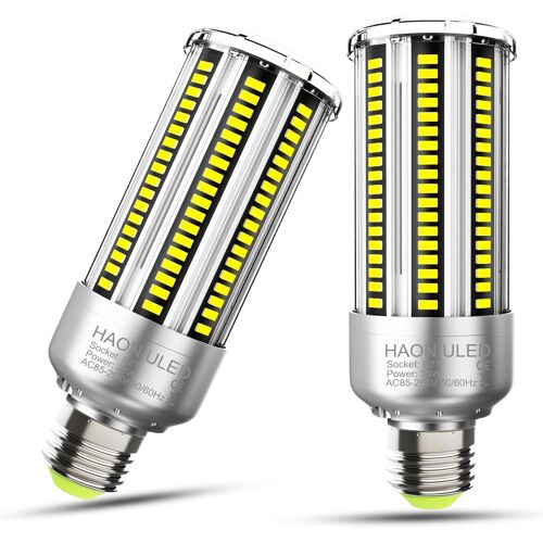 Ampoule Led E27 Blanc Froid 35w 6000k Équivalent Ampoules À Incandescence 300w, 4000lm Super Bright Ampoules Maïs E27 Led Non Dimmable, Pas De Stroboscope, Lot De 2