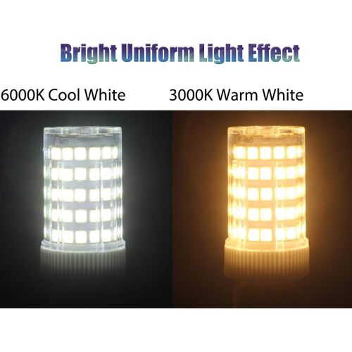 Lot De 3 Ampoules Led G9 10w Équivalent Halogène 150w, 86 Led, 1000lm, Angle De Faisceau 360°, Ultra Lumineuses, Ac220-240v, Non Dimmable, Blanc Froid 6500k