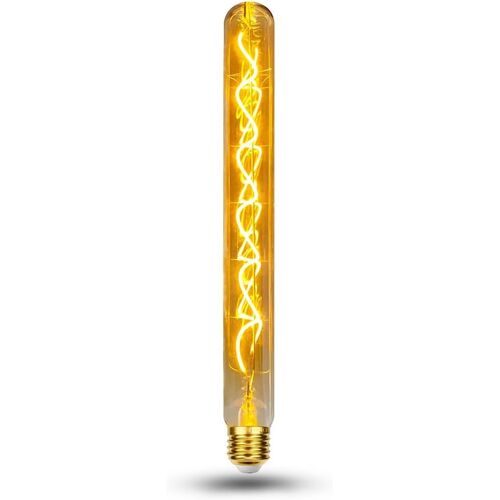 Ampoule E27 Vintage, Ampoule Led E27 Dimmable 4w Longueur 30cm Blanc Chaud 2700k 360lm Edison Décorative Rétro Lampe,Verre Ambré, Lot De 1[Amp746928]