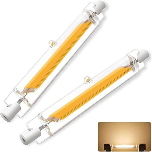 Ampoules Led 118mm,Ampoule Led Dimmable,Led R7s 118mm 20w Équivalent À Ampoule Halogène 118mm 200w, Sans Scintillement,Blanc Chaud 3000k 2000lm,Ac 220-240v,Éclairage À Faisceau 360°, Lot De 2