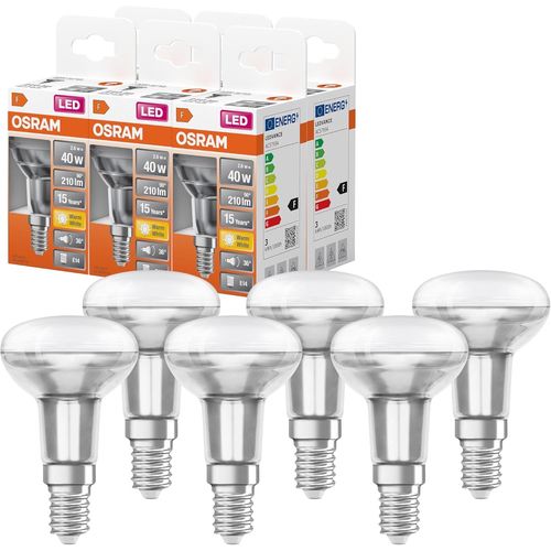 Lot De 6 X Réflecteurs Spots Led,Culot E14,Blanc Chaud,2700 K,2,60 W Équivalent 40 W,Led Star R50