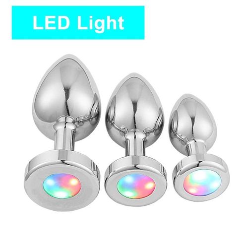 Plug Anal Lumineux Led En Acier Inoxydable, Massage De La Prostate, Jouets Sexuels Pour Femmes Et Hommes, Jouets Gay Pour Adultes, Bdsm S