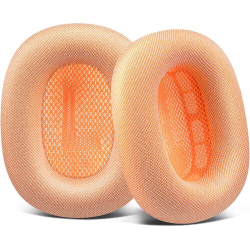 Coussinets de rechange pour Casques AirPods Max 1 et AirPods Max 2 - avec tissu en maille durable - mousse plus douce (Orange)