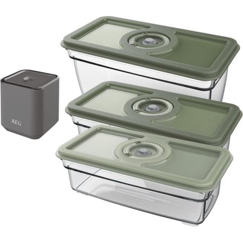lbgwp60-Avfk1 Fresh Kit+ Machine À Emballer Sous Vide (Pompe De M Sous Vide Manuelle, 3 Récipients Hermétiques Avec Fonction Date, M Sous Vide Rapide Des Aliments, Conservation Des Nutriments)