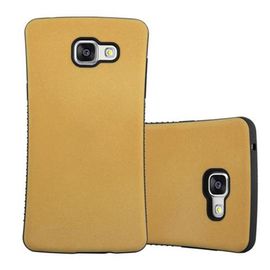 Cadorabo Housse Compatible Avec Samsung Galaxy A5 2016 En Brun Or - Hard Case Étui De Protection Small Waist Avec Dos En Caoutchouc Antidérapant