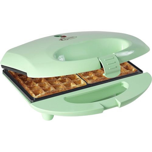 lbgwp60-GaufrierPour Gaufres De Bruxelles, Gaufrier Avec Revêtement Anti-Adhésif, Design Rétro, 700 Watts, Couleur Menthe, Vert