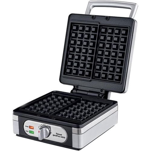 lbgwp60-8384Speed Gaufres 1400 - Gaufrier Électrique - Véritables Gaufres Belges Rectangulaires Croustillantes Et Moelleuses - Puissance 1400 W - Silver Métallisé