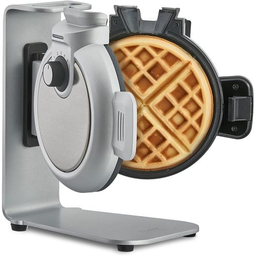 CASO WaffleUp - gaufrier vertical pour des gaufres belges parfaites, 5 niveaux de brunissage au choix, double revêtement antiadhésif, pas d'excédent de pâte, acier inoxydable