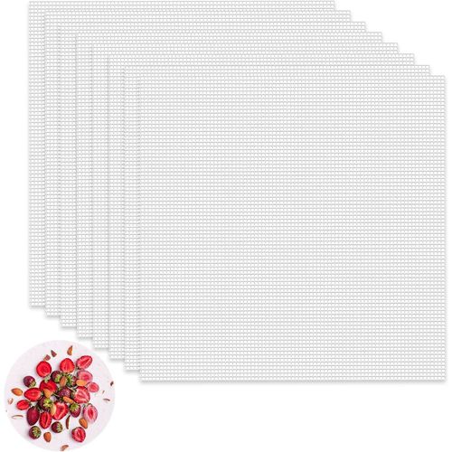 lbgwp60-Dshydrateur, 8 Morceaux De Film Déshydrateur, Déshydrateur 35.6X35.6Cm, Feuilles De Déshydrateur En Silicone Antiadhésives, Adaptées Au Séchage Des Fruits, Des Céréales Et Des Légumes