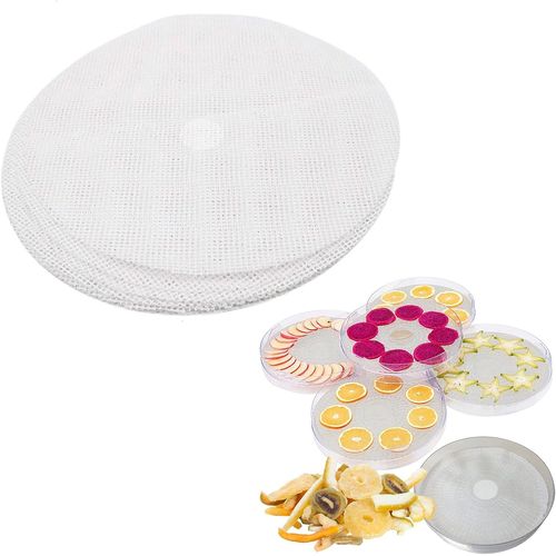 lbgwp60-FeuillesRondes De Déshydrateur De Silicone, 5 Pcs Tapis De Déshydrateur De Nourriture Antiadhésifs Feuilles De Déshydrateur De Fruits