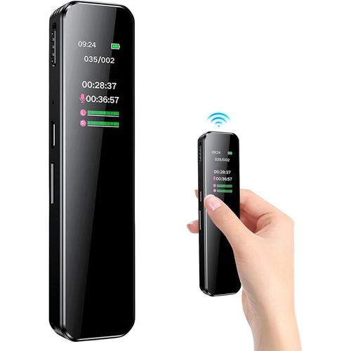 Mini Enregistreur Vocal Numérique 64 Go Avec Réduction Du Bruit,Dictaphone Numérique,Enregistreur Audio Avec Lecture Pour Conférences,Cours