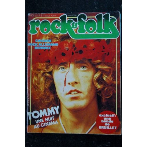 Rock & Folk 101 Juin 1975 Cover Tommy Une Nuit Au Cinema Chicago Rock Allemand Hendrix Bd Druillet