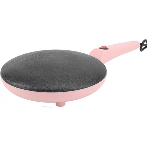 LETNERNY-Crêpière Électrique , Boulanger Compact Portable, Contrôle Automatique De La Température, Revêtement Antiadhésif De 8 Pouces, Crêpière Avec Fouet À ?ufs, Rose, Plastique, Pr Européenne 220 V