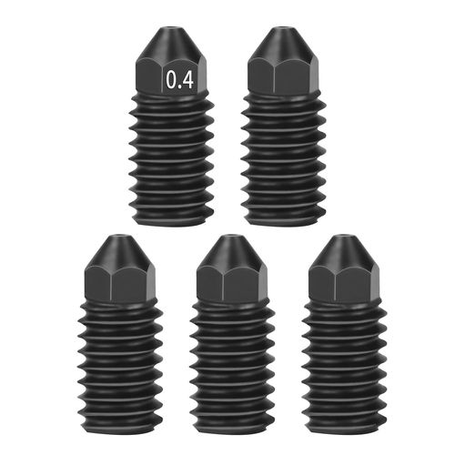5 Pièces 0,4mm Acier Trempé A1/A1 Mini Buses,Hotend Extrudeuse Nozzle Remplacement pour Bambulab A1/A1 Mini Imprimante 3D
