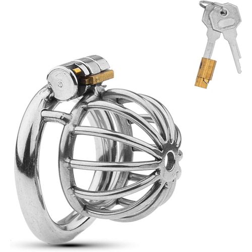 Kal-Cages De Chasteté Acier Inoxydable, Pénis Sex Toys Jouet Sexualité Couple Sextoy Homme, Cage De Chasteté Respirante Pour Punition Sextoyse Couple (40mm)