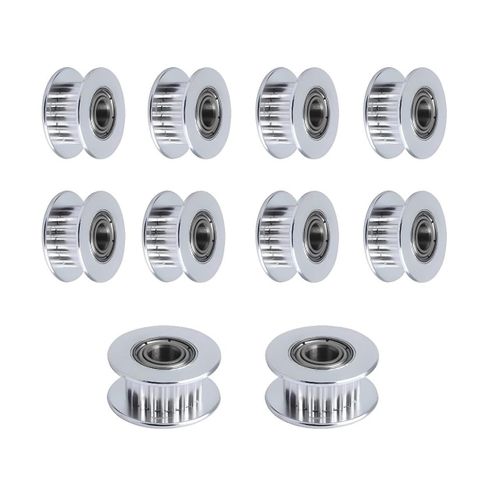 Poulie de Renvoi GT2 20 Dents,Alésage de 5mm GT2 Idler Pulley 20T pour Courroie de Distribution de 6mm de Largeur pour imprimante 3D.(Lot de 10)