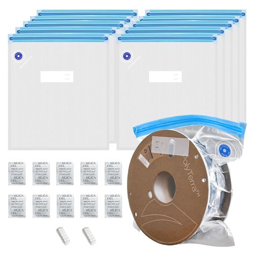 Kit de stockage de filament pour imprimante 3D-10 pièces-Sac d'étanchéité sous vide-Avec déshydratant-Résistant à l'humidité-Filament sec-30 x 34 cm
