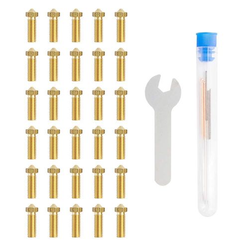 Lot 30 Volcano M6 Extruder buses d'imprimante 3D,0.2mm,0.3mm,0.4mm,0.6mm,0.8mm,1.0mm Buses de différentes tailles compatible avec toutes les imprimantes 3D PLA ABS 1,75 mm